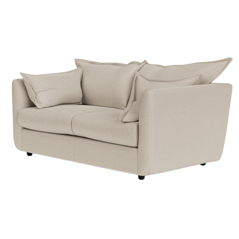 Dorchester Biege Fabric High Back Cushions Large 2 + 2 Sofa Set
