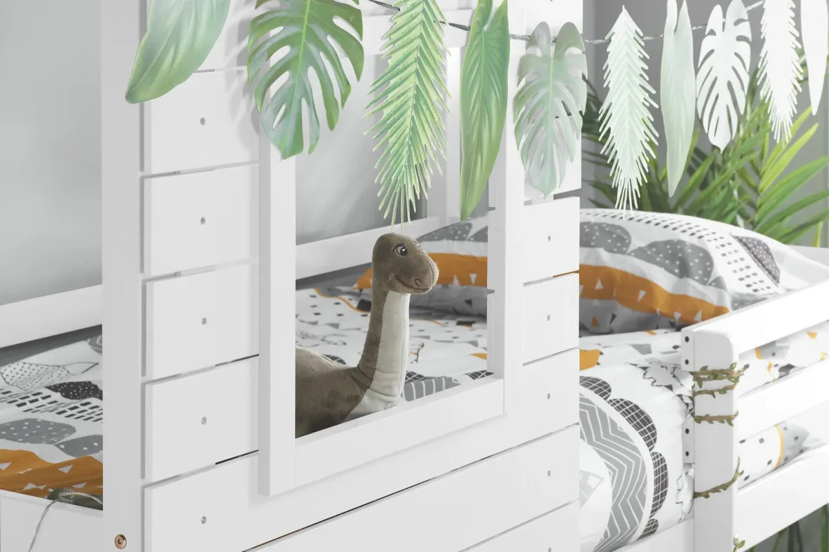 Adventure White Bunk Bed + 2 Single Air Mattresses