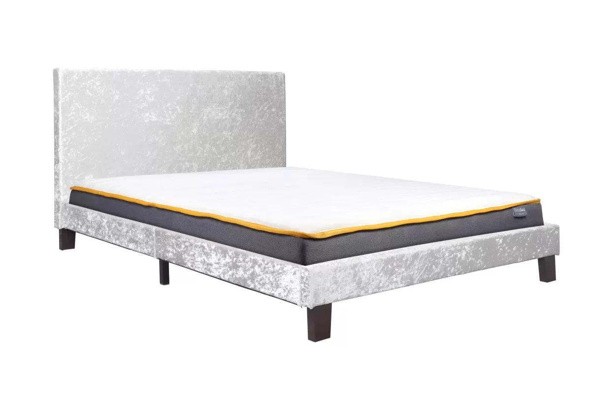 Bonn Berlin Steel Crush Velvet King Bed
