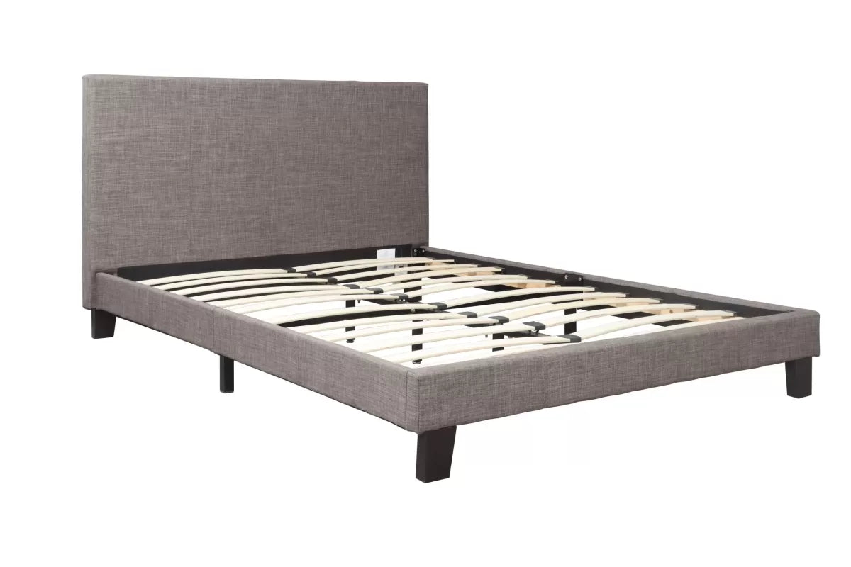 Bonn Berlin Ottoman Grey Fabric Single Bed