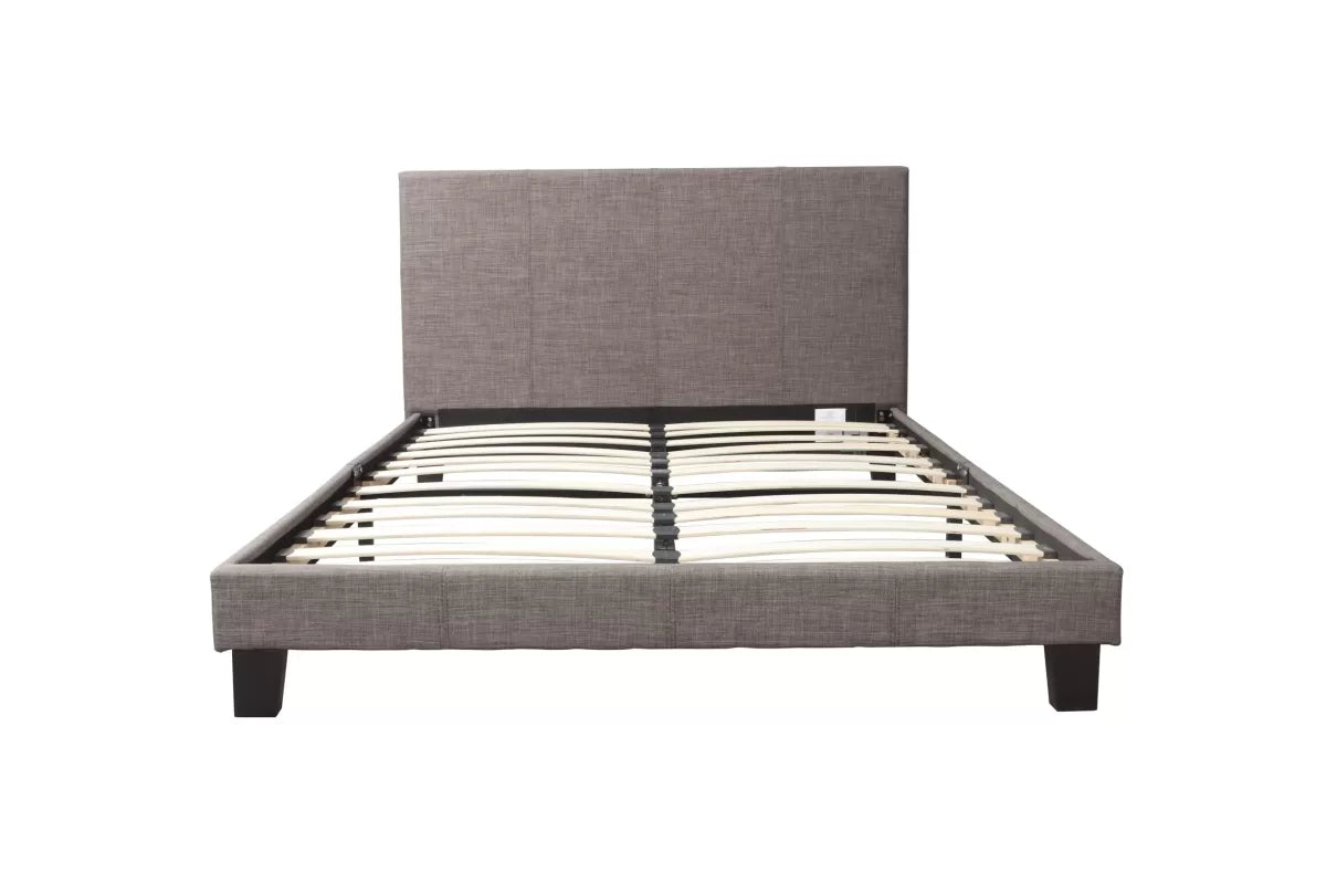 Bonn Berlin Ottoman Grey Fabric Single Bed