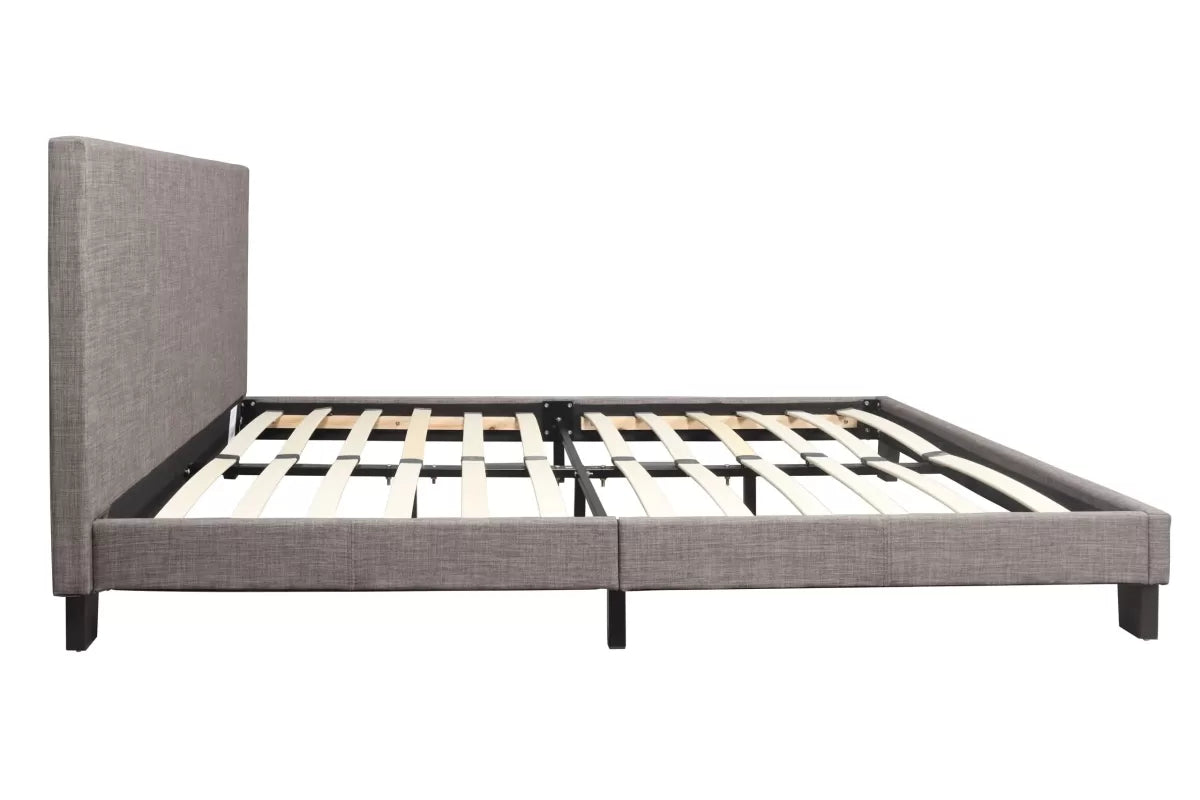 Bonn Berlin Ottoman Grey Fabric Single Bed