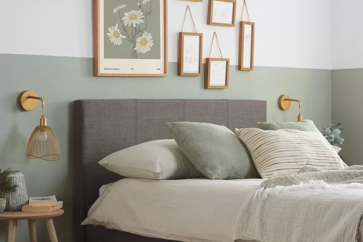 Bonn Berlin Ottoman Grey Fabric Single Bed