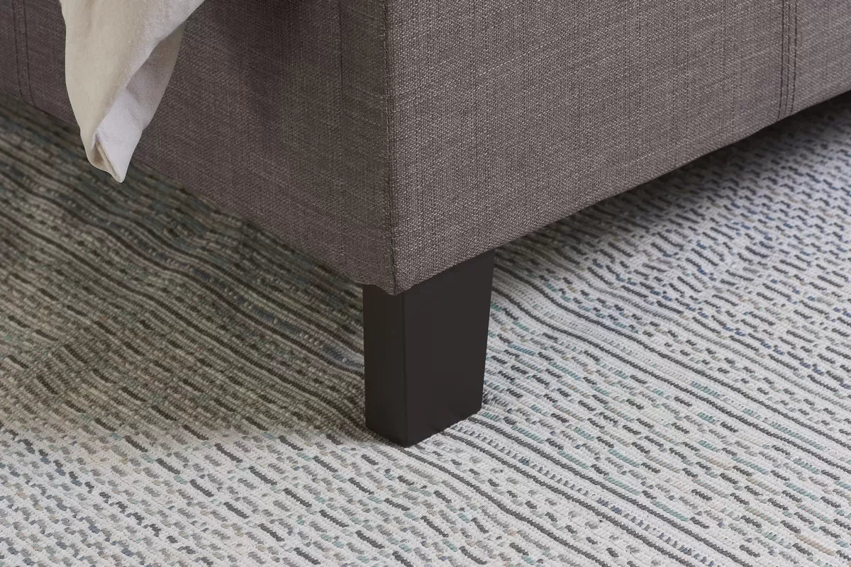 Bonn Berlin Ottoman Grey Fabric Single Bed
