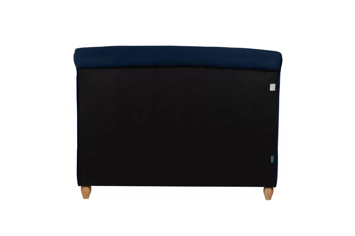 Brompton Blue Fabric King Bed