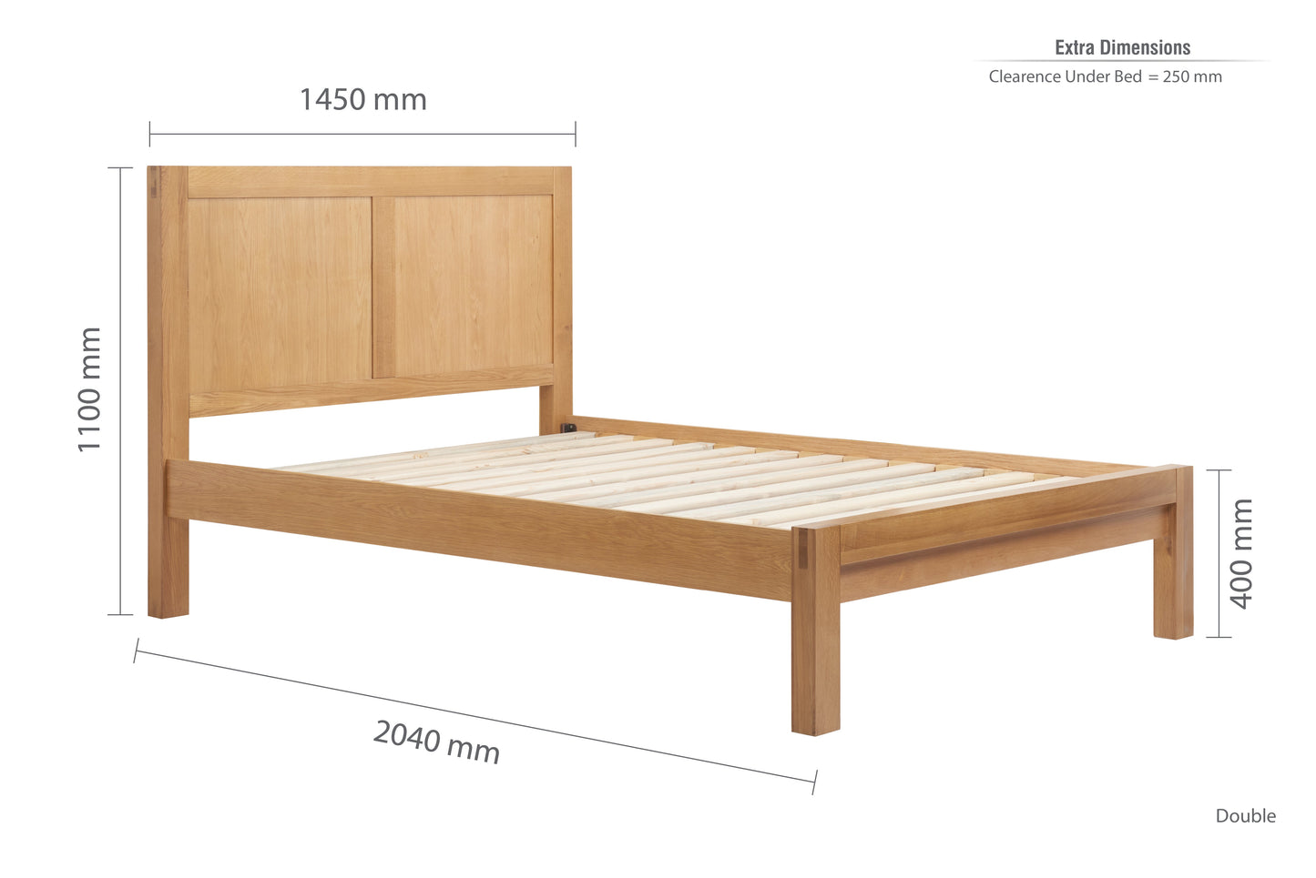 Bellevue Oak Double Bed