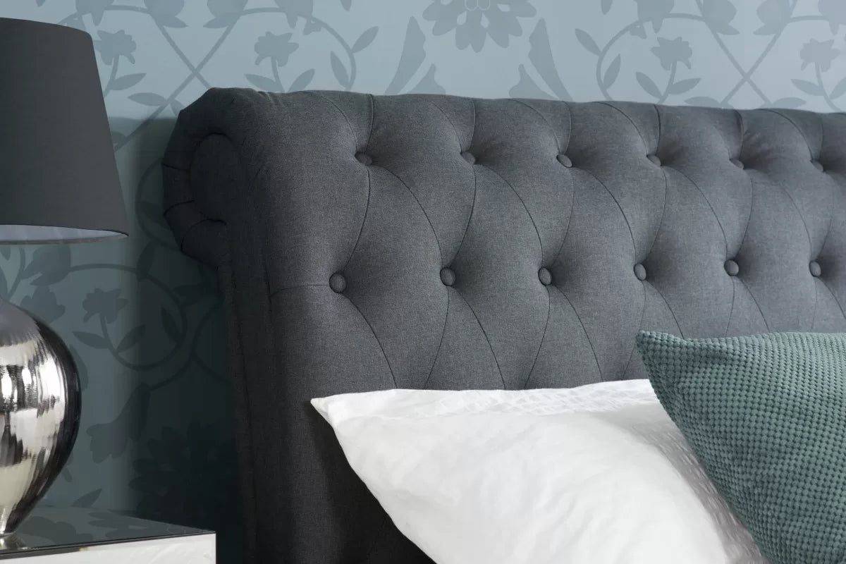 Castello Charcoal Slegh Double Bed