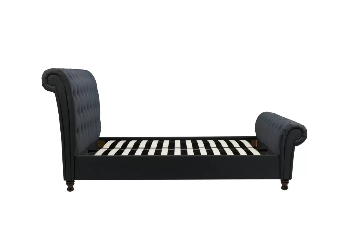 Castello Charcoal Slegh Double Bed