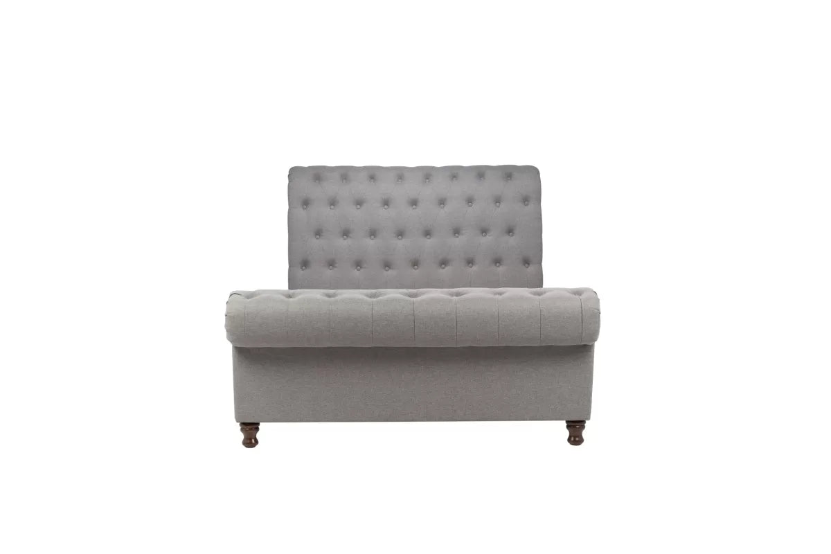 Castello Grey Sleigh Double Bed