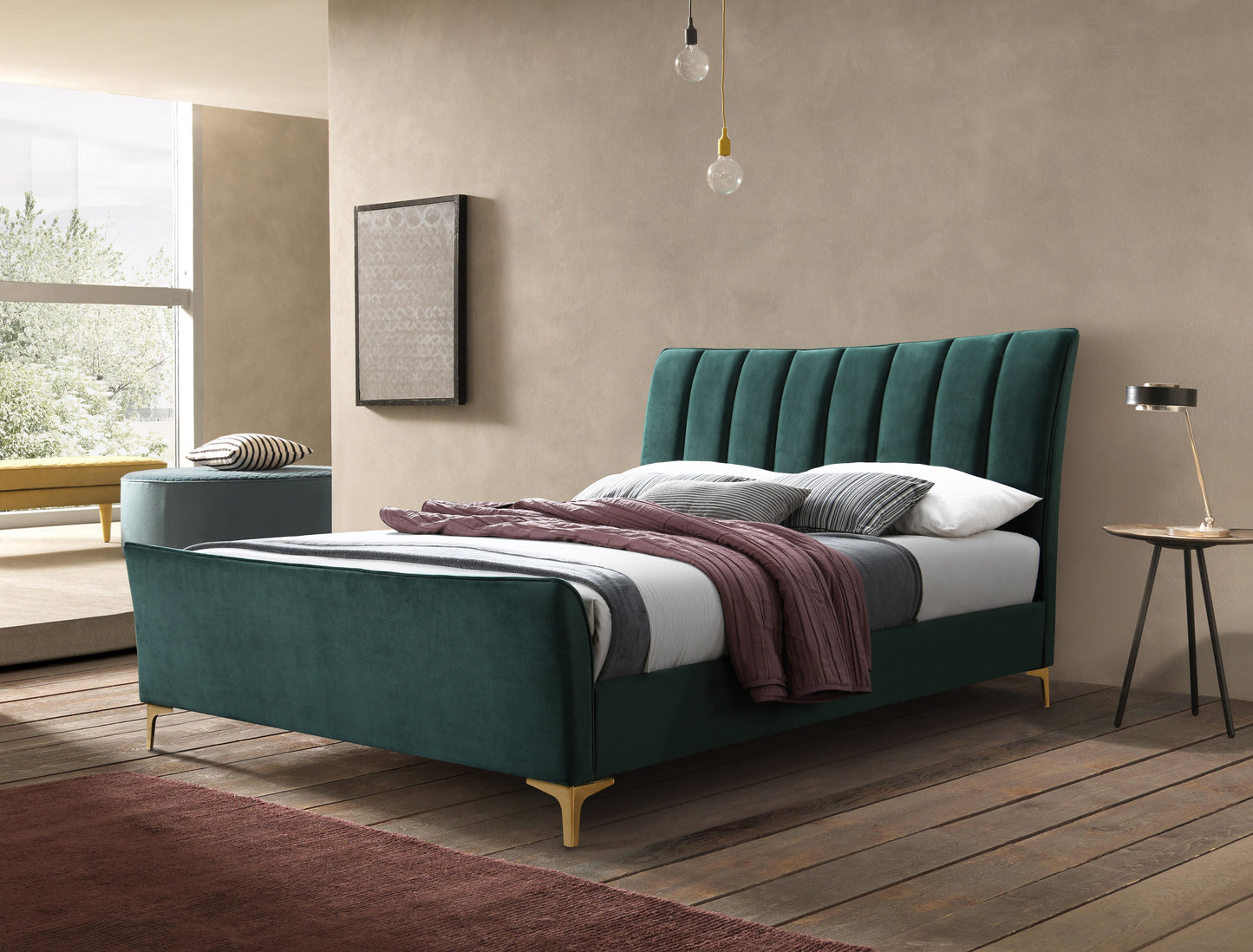 Clover Green King Bed