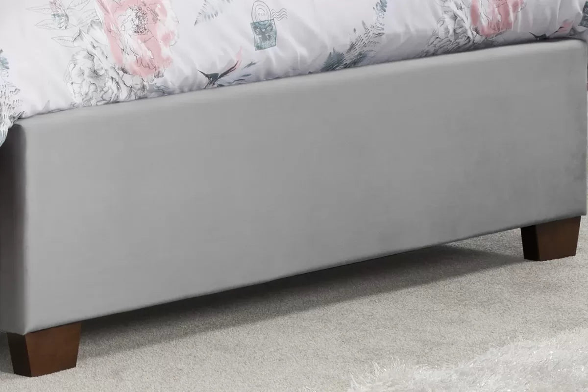 Cologne Grey Fabric King Bed