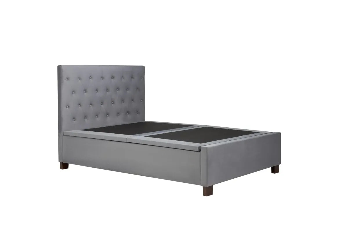 Cologn Grey Ottoman King Bed