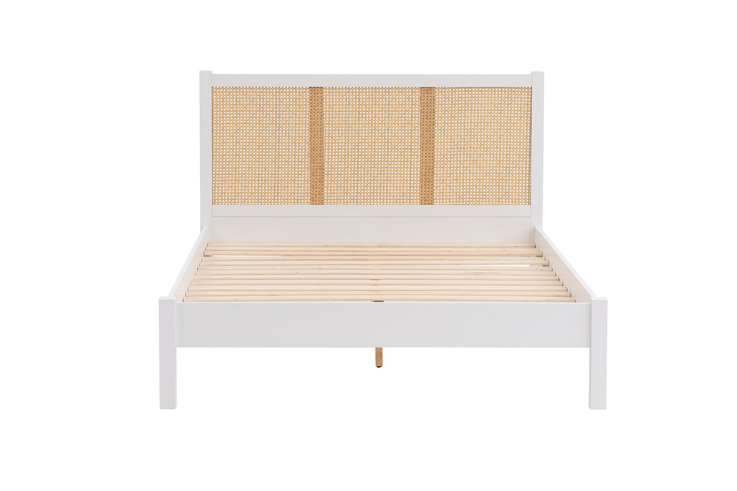 Croxley White Rattan Double Bed