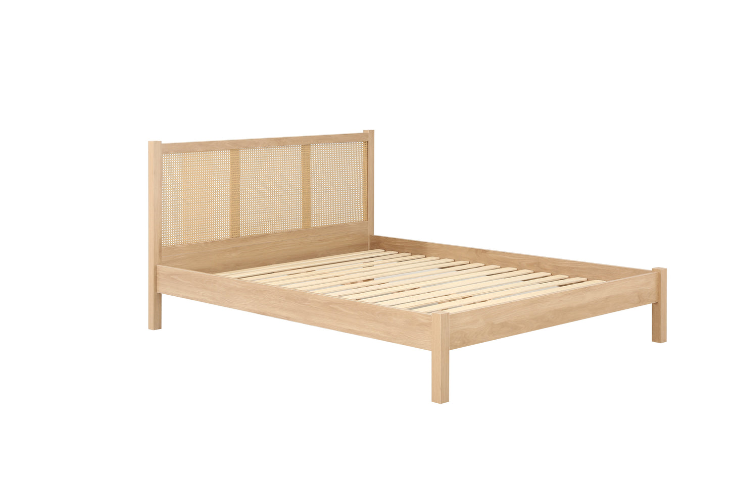 Croxley Oak Rattan Double Bed