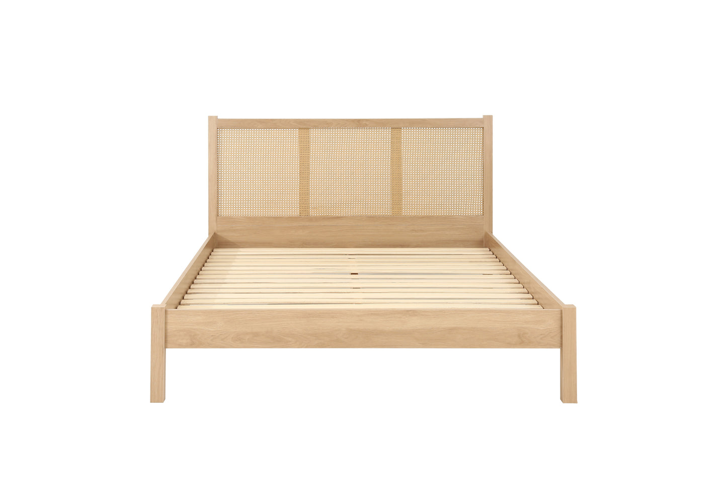 Croxley Oak Rattan Double Bed