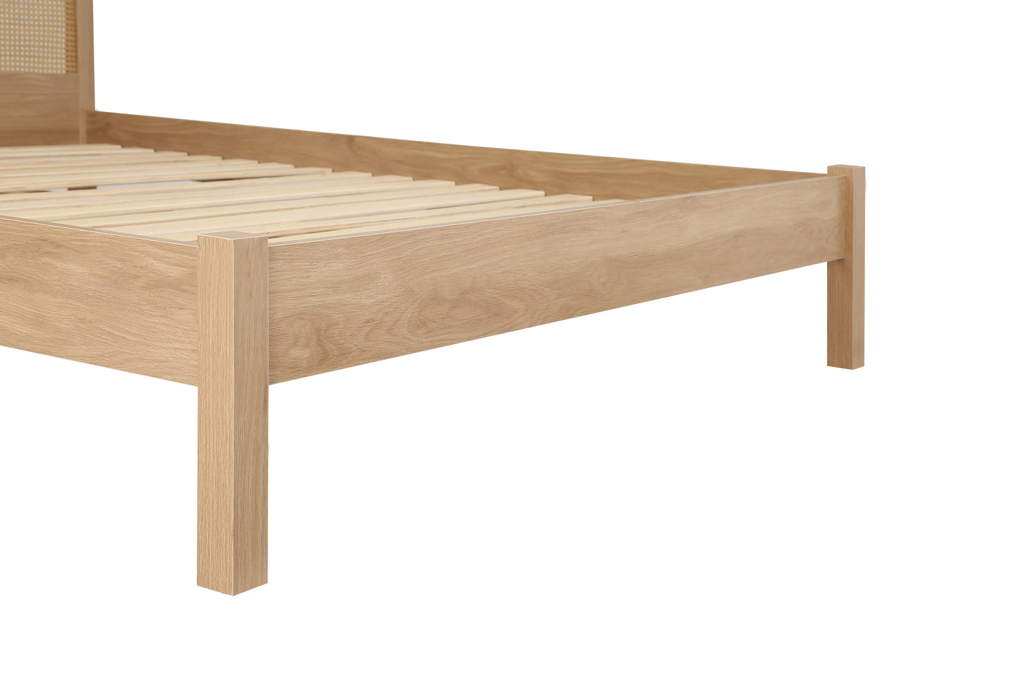 Croxley Oak Rattan Double Bed