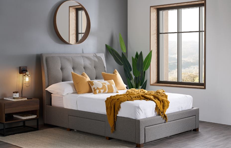 Shelby Grey Storage King Bed