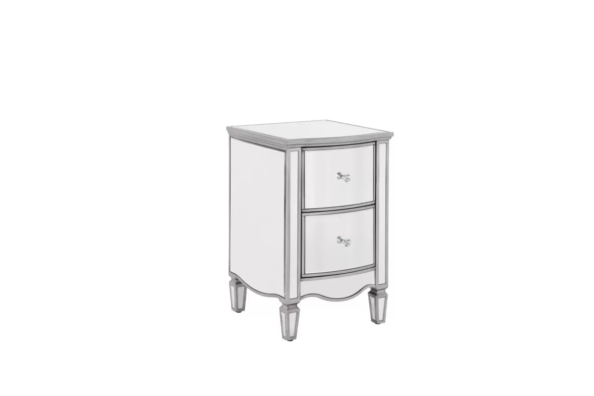 Elysee Mirrored 2 Drawer Bedside