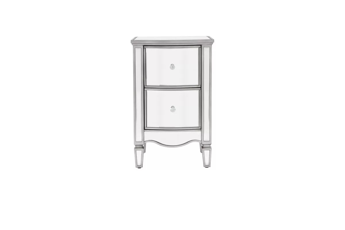 Elysee Mirrored 2 Drawer Bedside