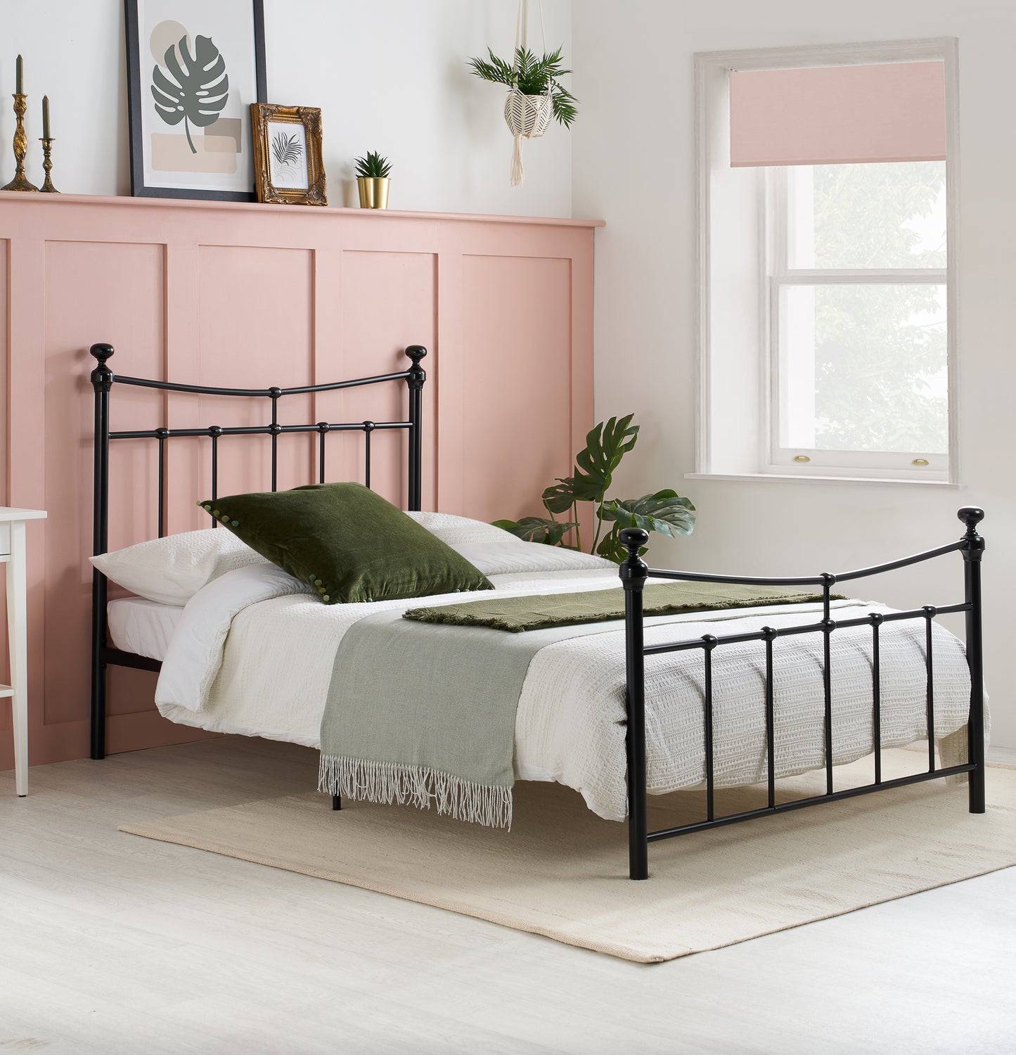 Emily Black Metal Double Bed