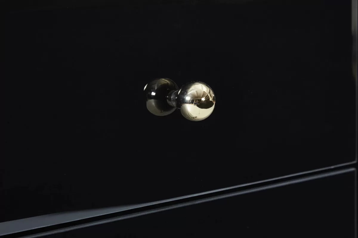 Fenwick Black & Gold 2 Drawer Bedside