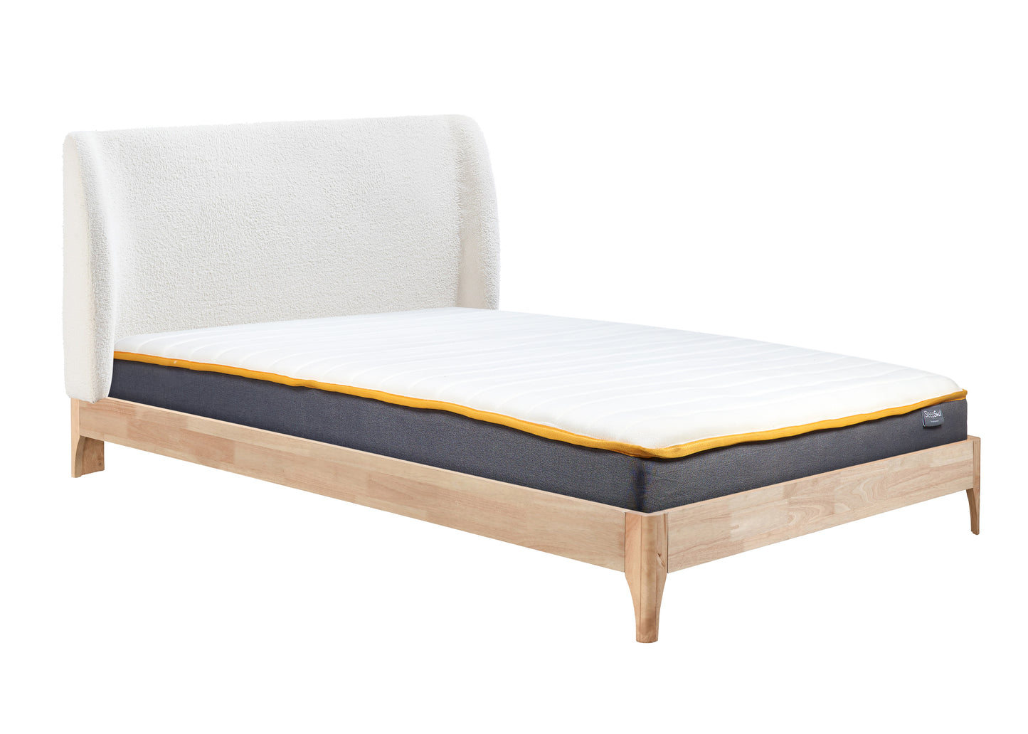 Halfden White King Bed