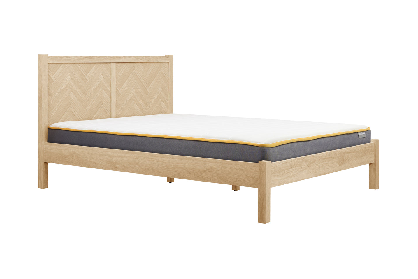Herringford Oak King Bed