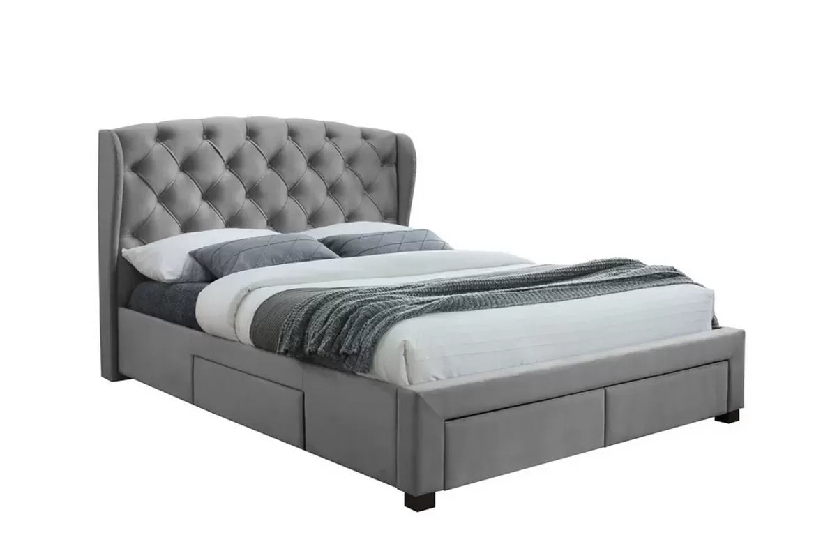 Hope Grey Fabric Storage King Bed