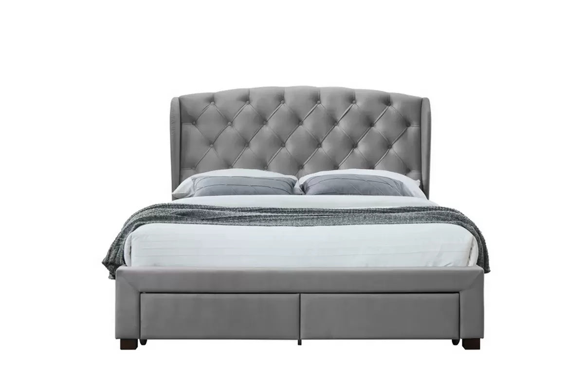 Hope Grey Fabric Storage King Bed