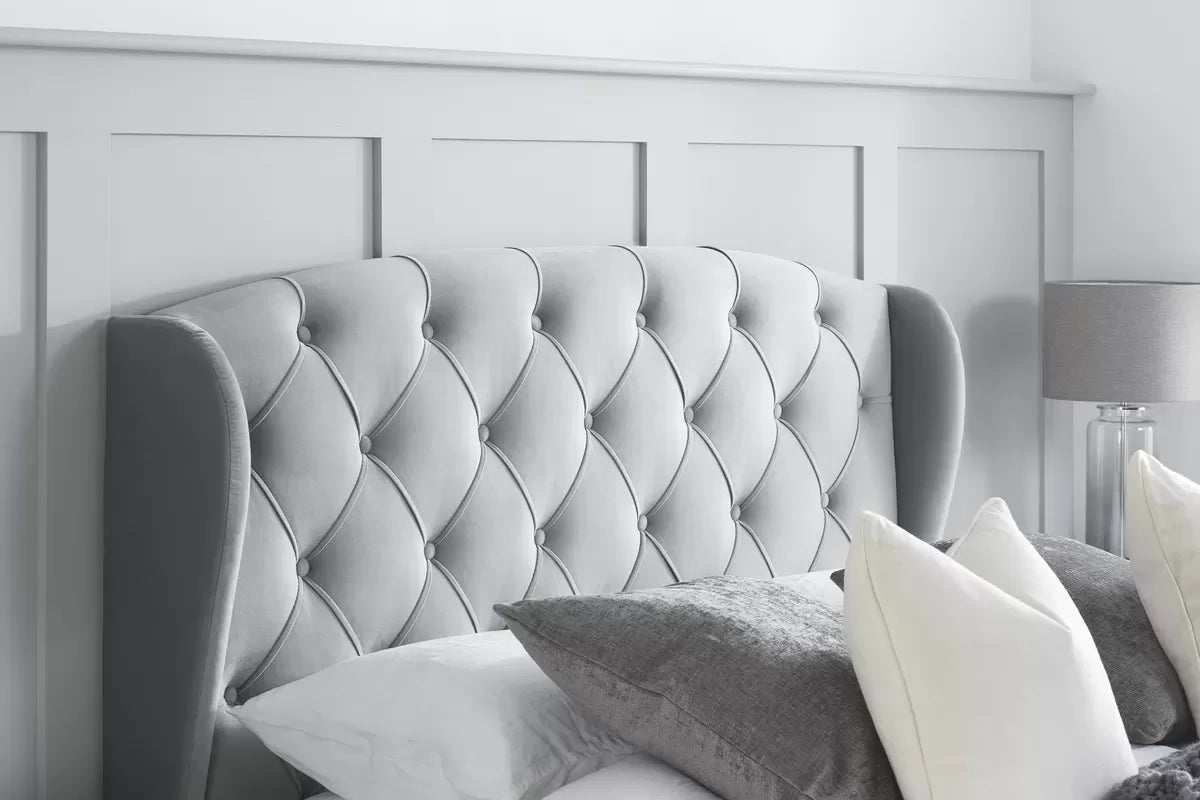 Hope Grey Fabric Storage King Bed