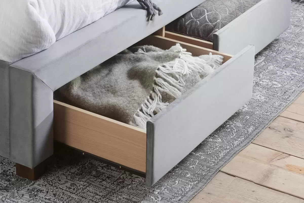 Hope Grey Fabric Storage King Bed