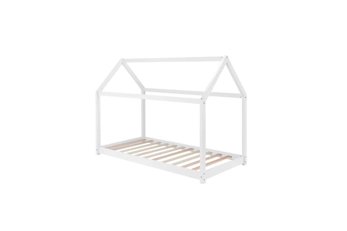 House Single Bed White + Single Air Mattress