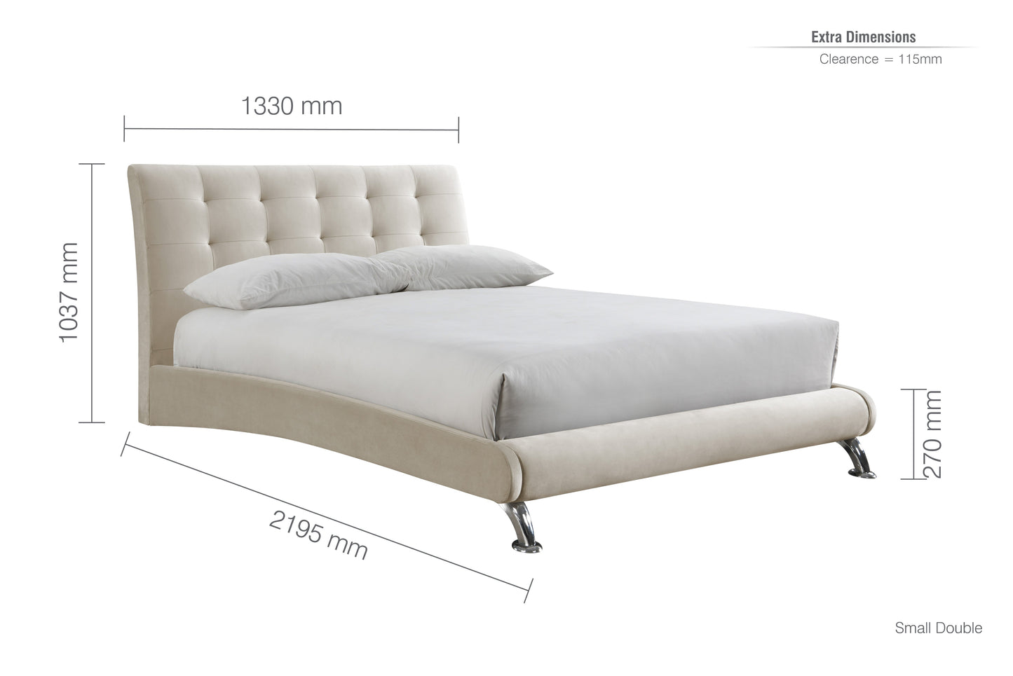 Hemlock Warm Stone Small Double Bed