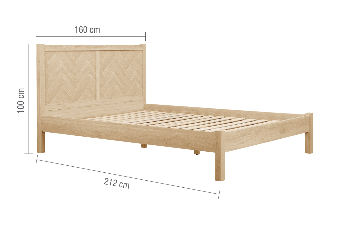 Herringford Oak King Bed