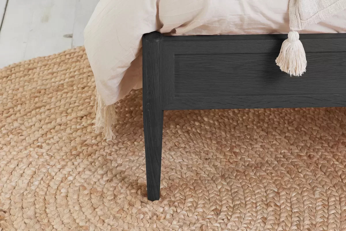 Leonie Black Rattan King Bed