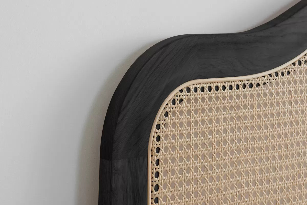 Leonie Black Rattan King Bed