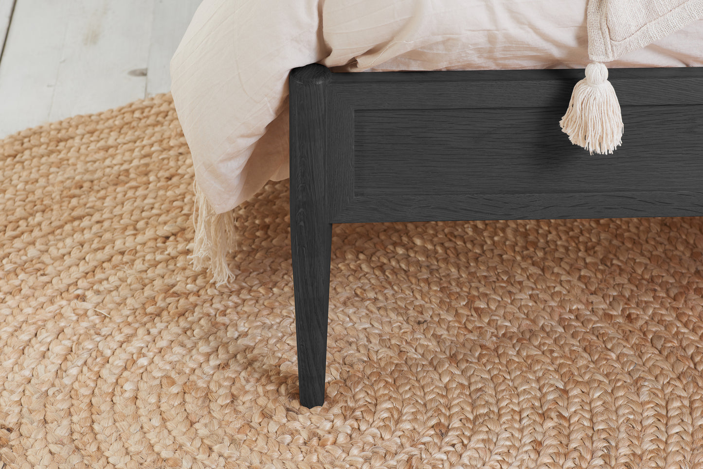 Leonie Black Rattan Super King Bed