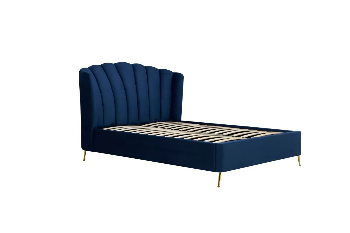 Lottie Midnight Blue Ottoman King Bed