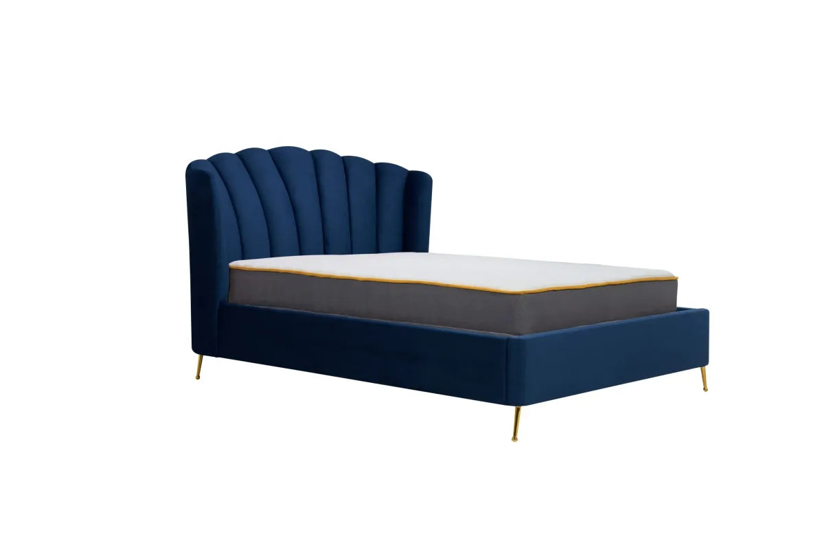 Lottie Midnight Blue King Ottoman Bed