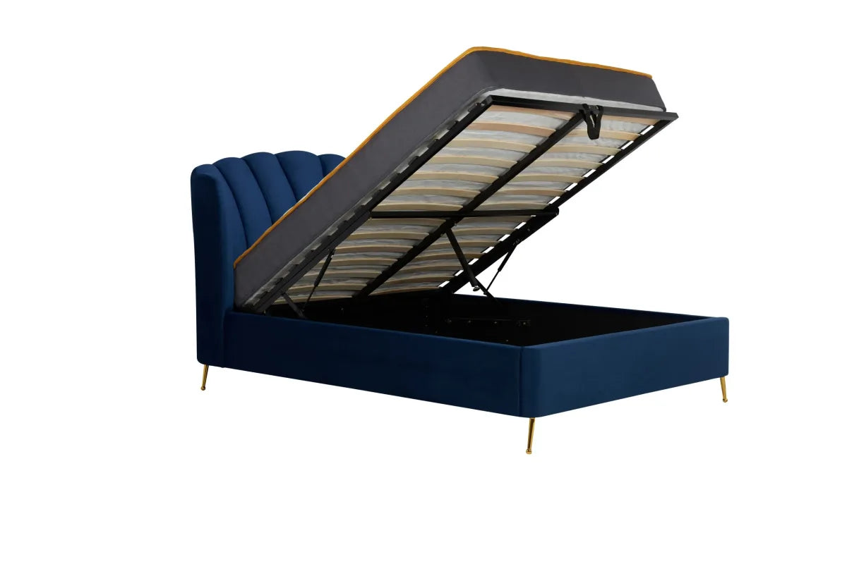 Lottie Midnight Blue Ottoman Double Bed