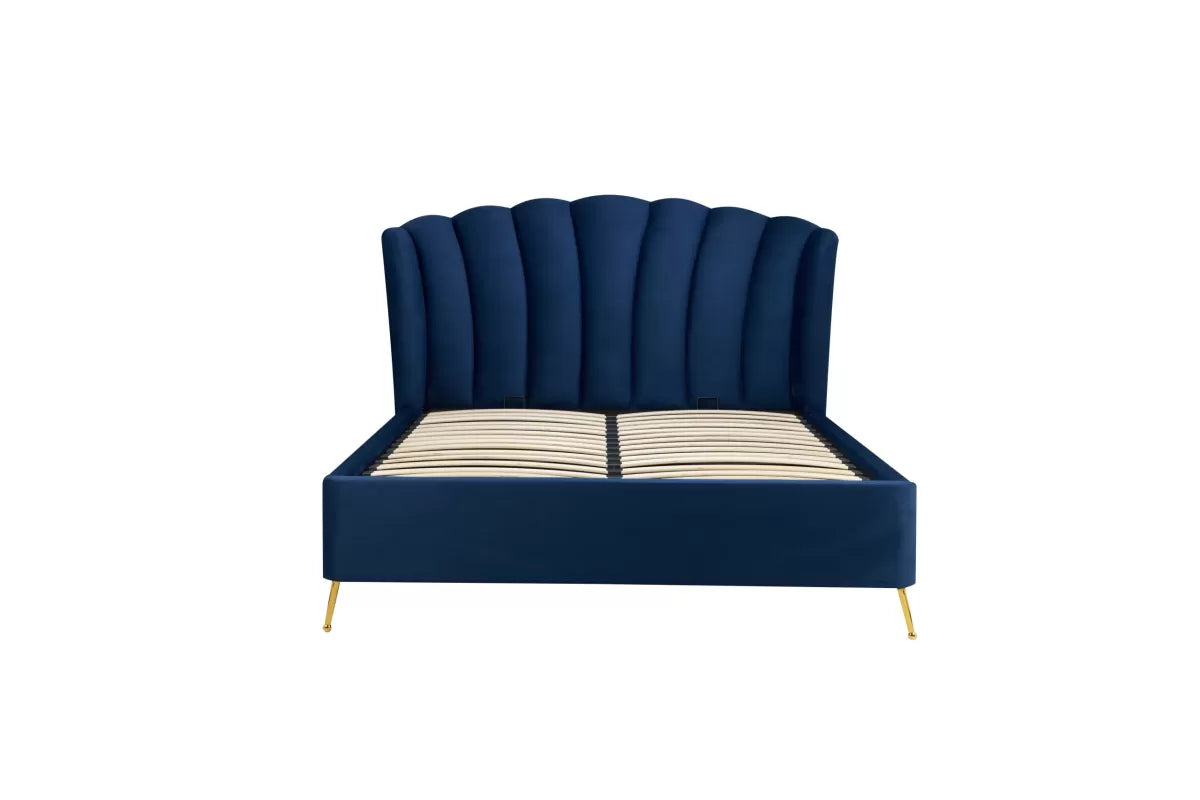 Lottie Midnight Blue Ottoman King Bed