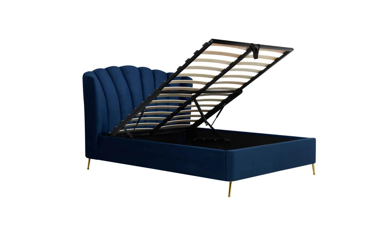 Lottie Midnight Blue Ottoman King Bed