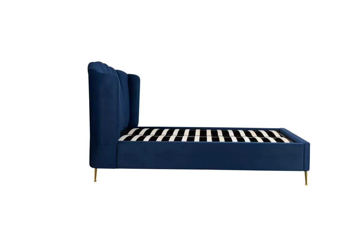 Lottie Midnight Blue Ottoman Double Bed