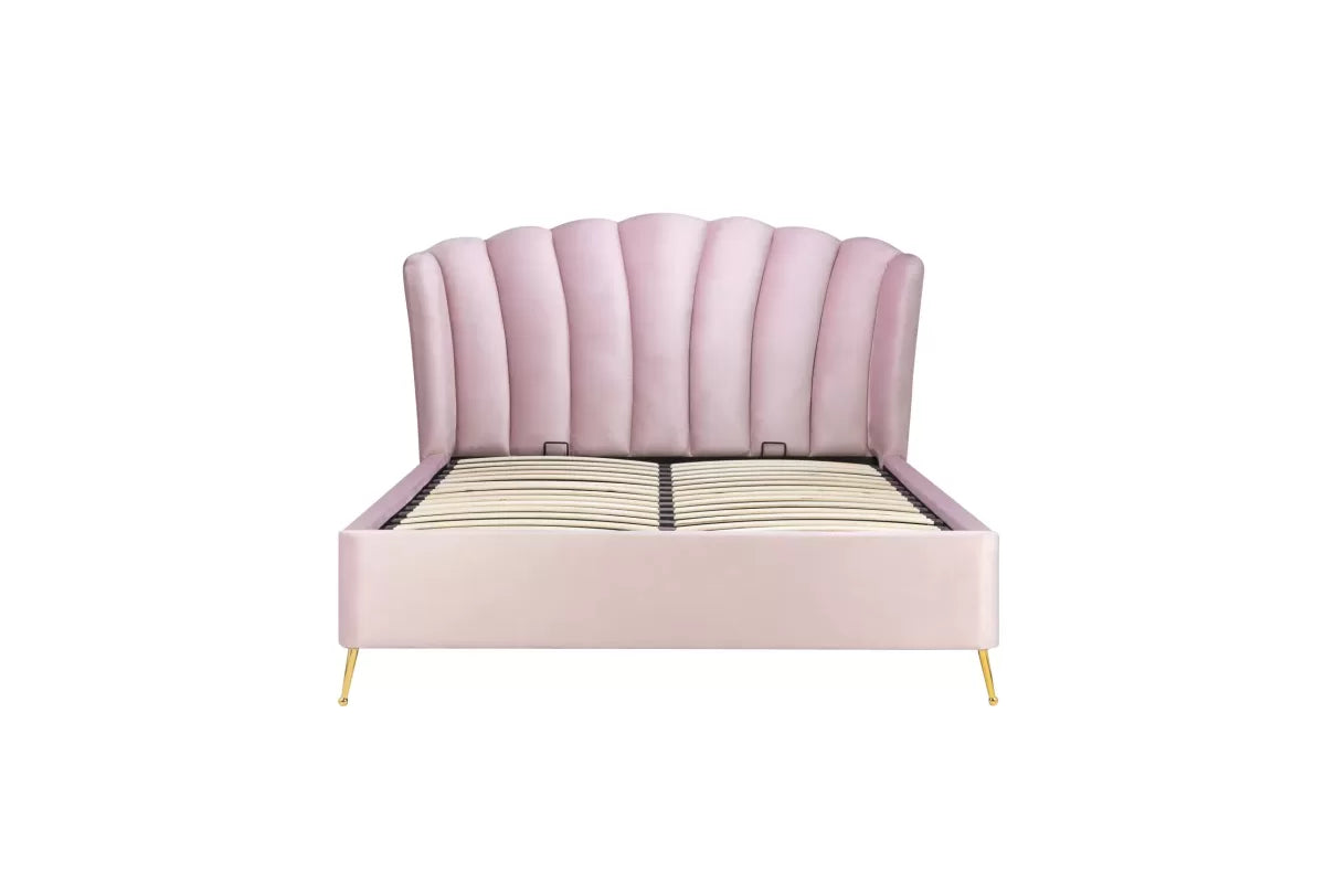 Lottie Pink Ottoman King Bed