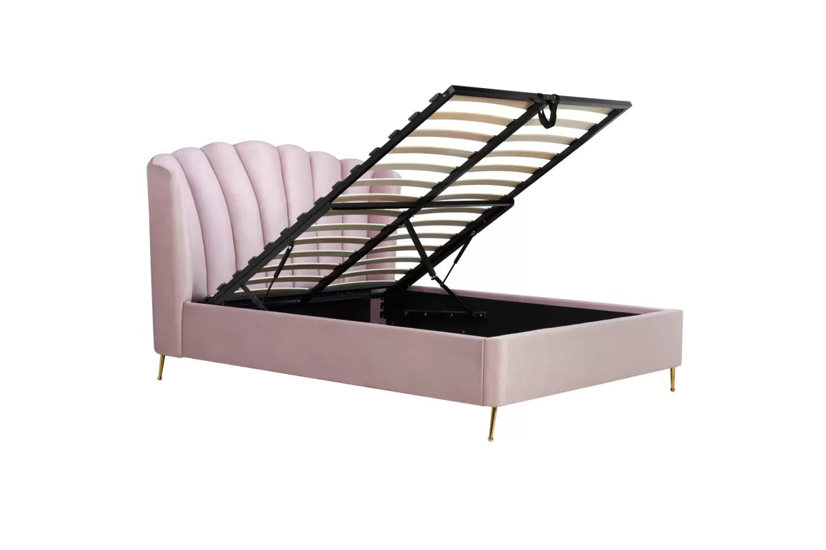 Lottie Pink Ottoman King Bed
