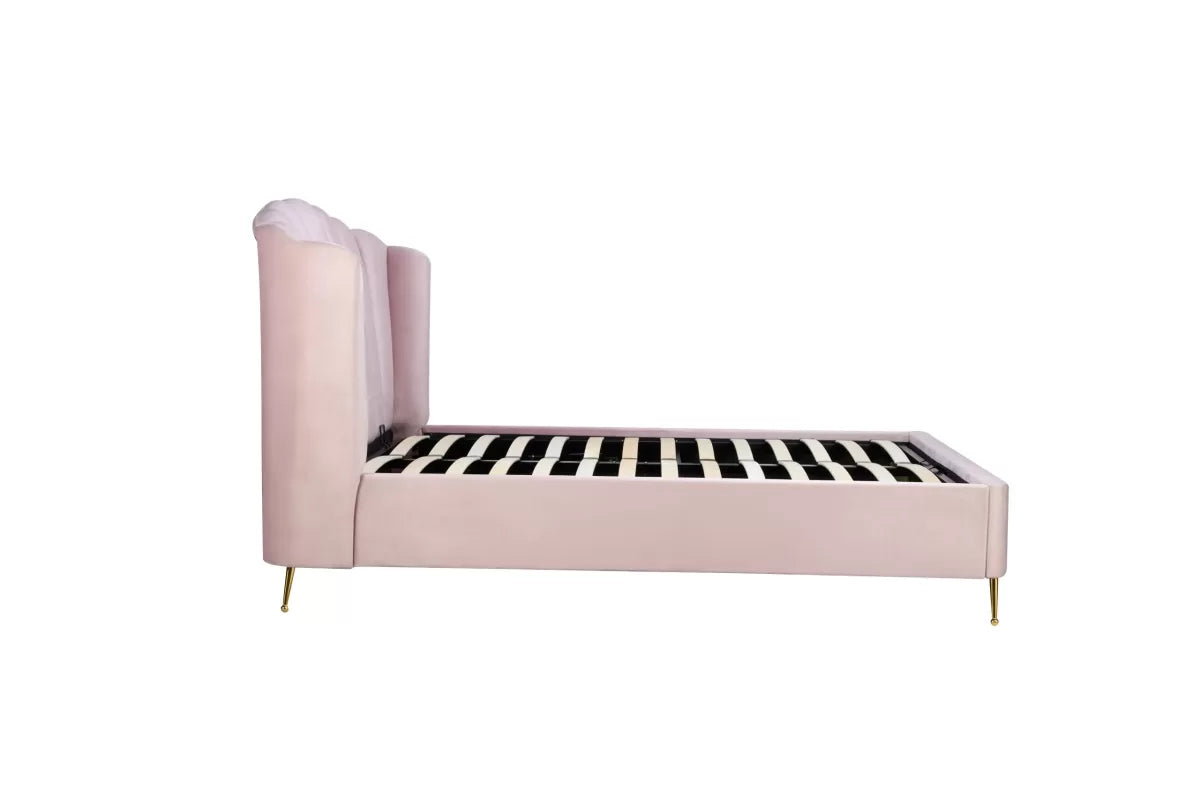 Lottie Pink Ottoman King Bed