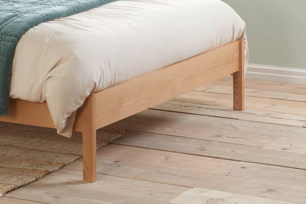 Margot Oak Rattan Double Bed