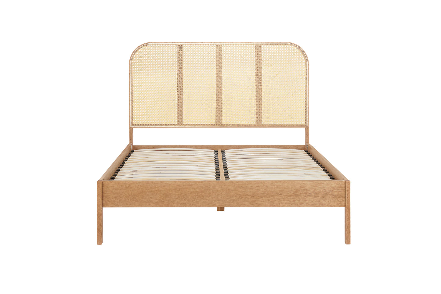 Margot Oak Rattan King Bed