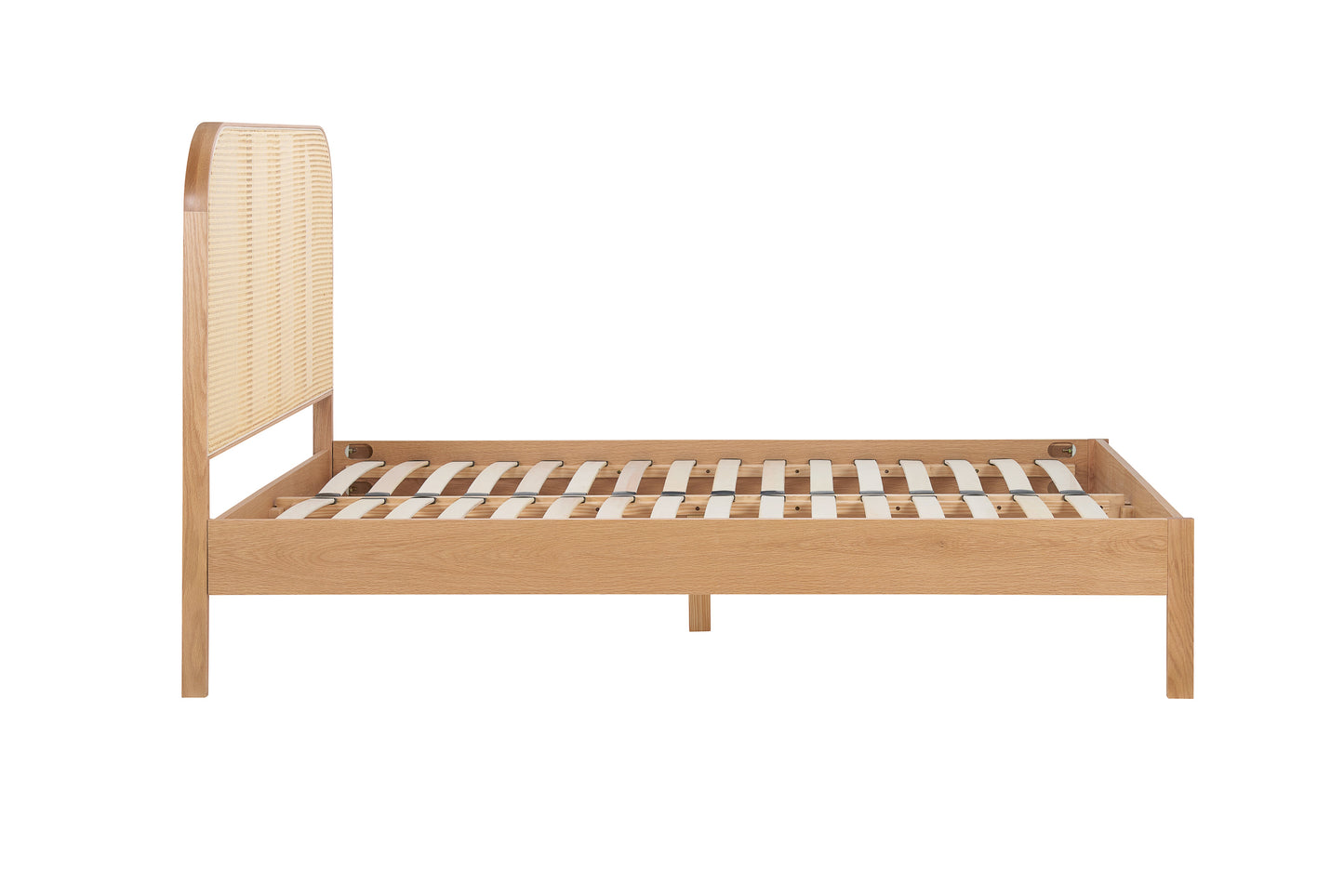 Margot Oak Rattan King Bed