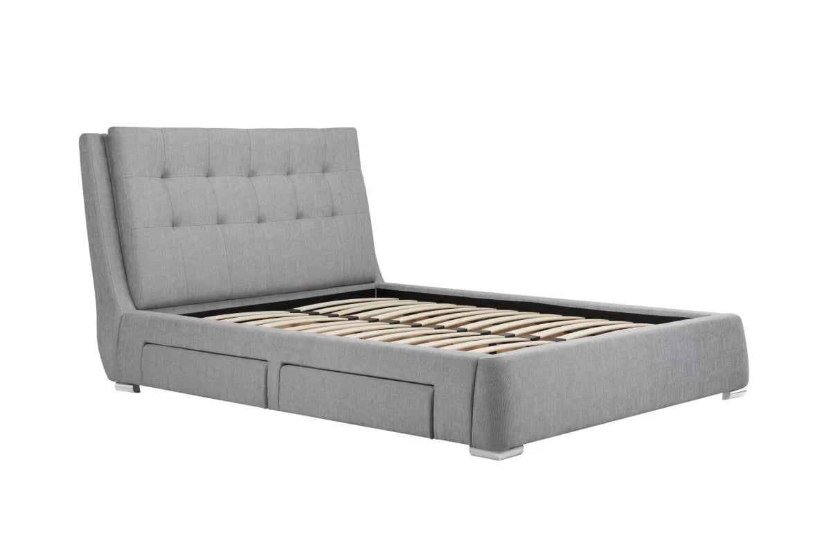 Mayfair Grey Fabric Storage King Bed